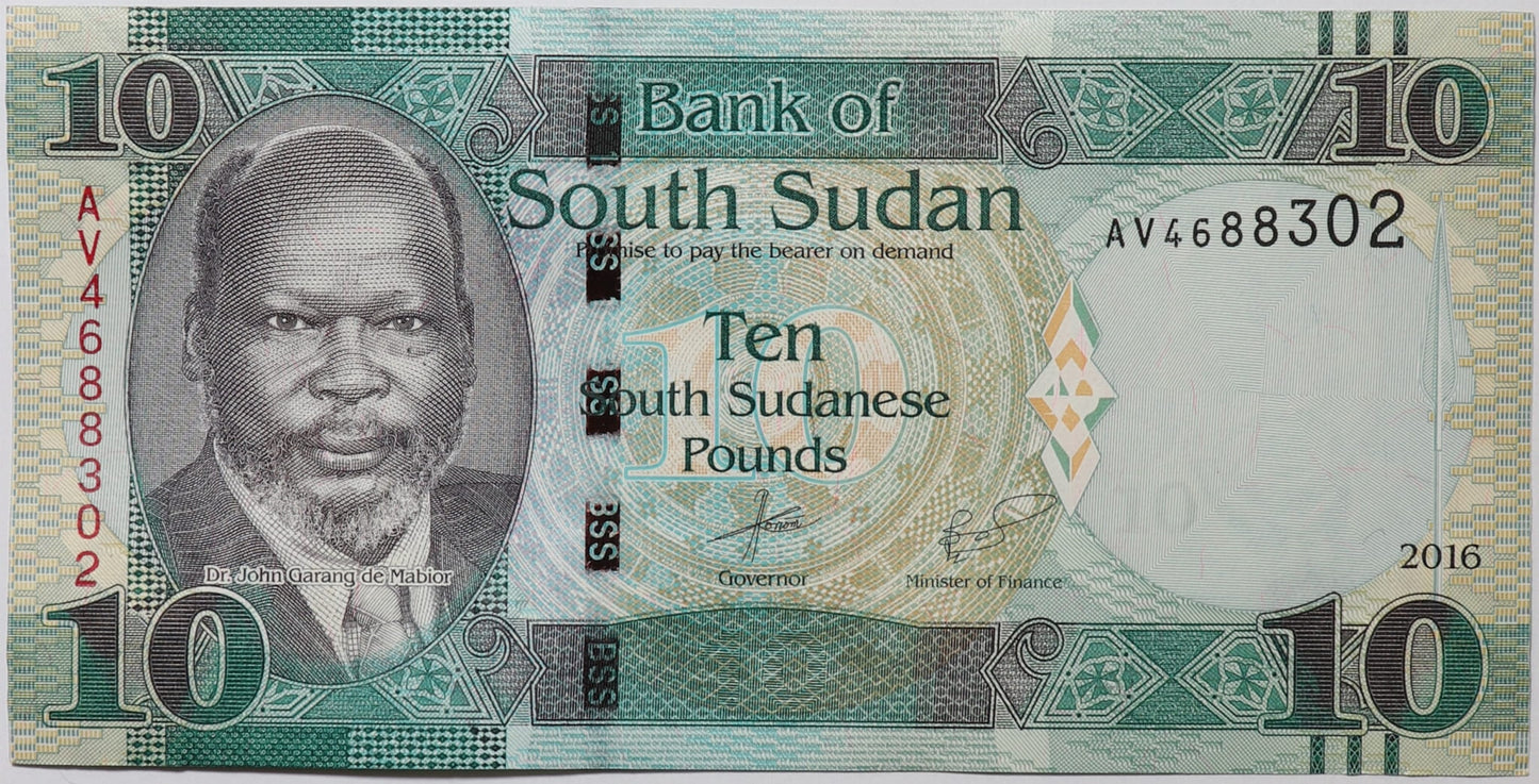 10 Funtów - Południowy Sudan - 2016 rok