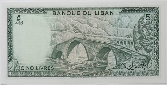 5 Livres - Liban - 1986 rok
