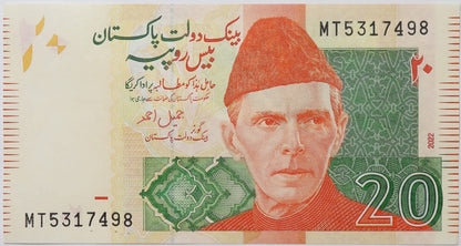 20 Rupii - Pakistan - 2022 rok