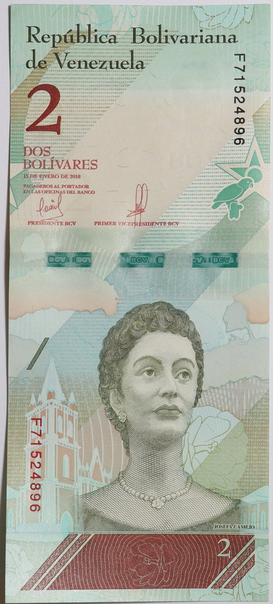 2 Boliwary - Wenezuela - 2018 rok