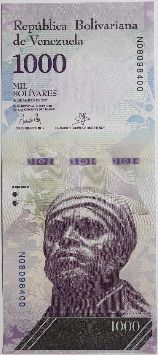 1000 Boliwarów - Wenezuela - 2017 rok