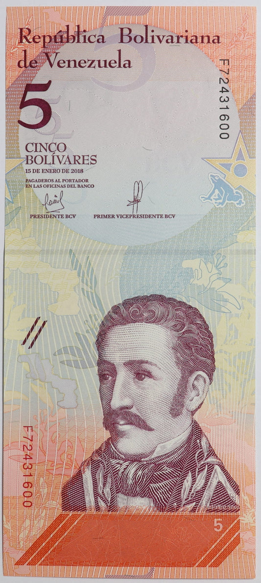5 Boliwarów soberano - Wenezuela - 2018 rok