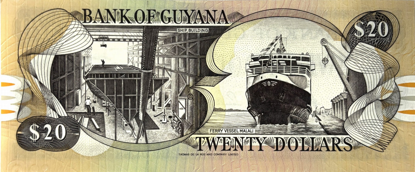 20 Dolarów - Gujana - Stan UNC