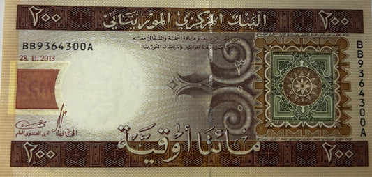 200 Cent Ouguiya - Mauretania - 2013 rok