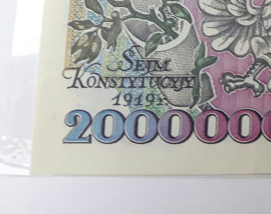 Banknot 2 000 000 zł 1992 rok - Z BŁĘDEM