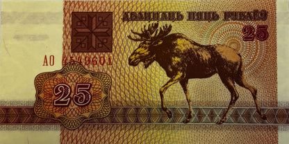 25 Rubli - Białoruś - 1992 rok